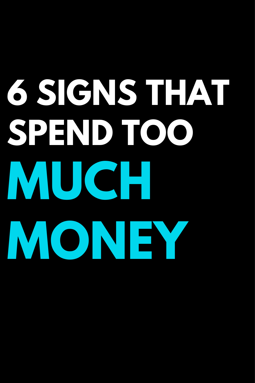 6 signs that spend too much money