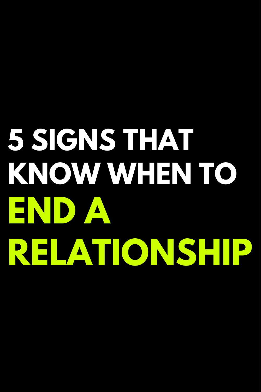 5 signs that know when to end a relationship