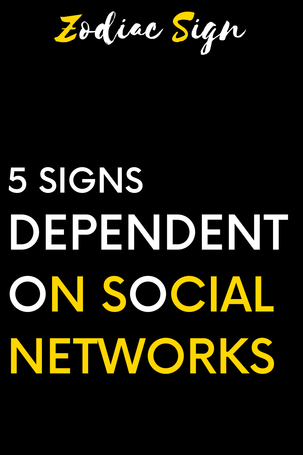 5 signs dependent on social networks