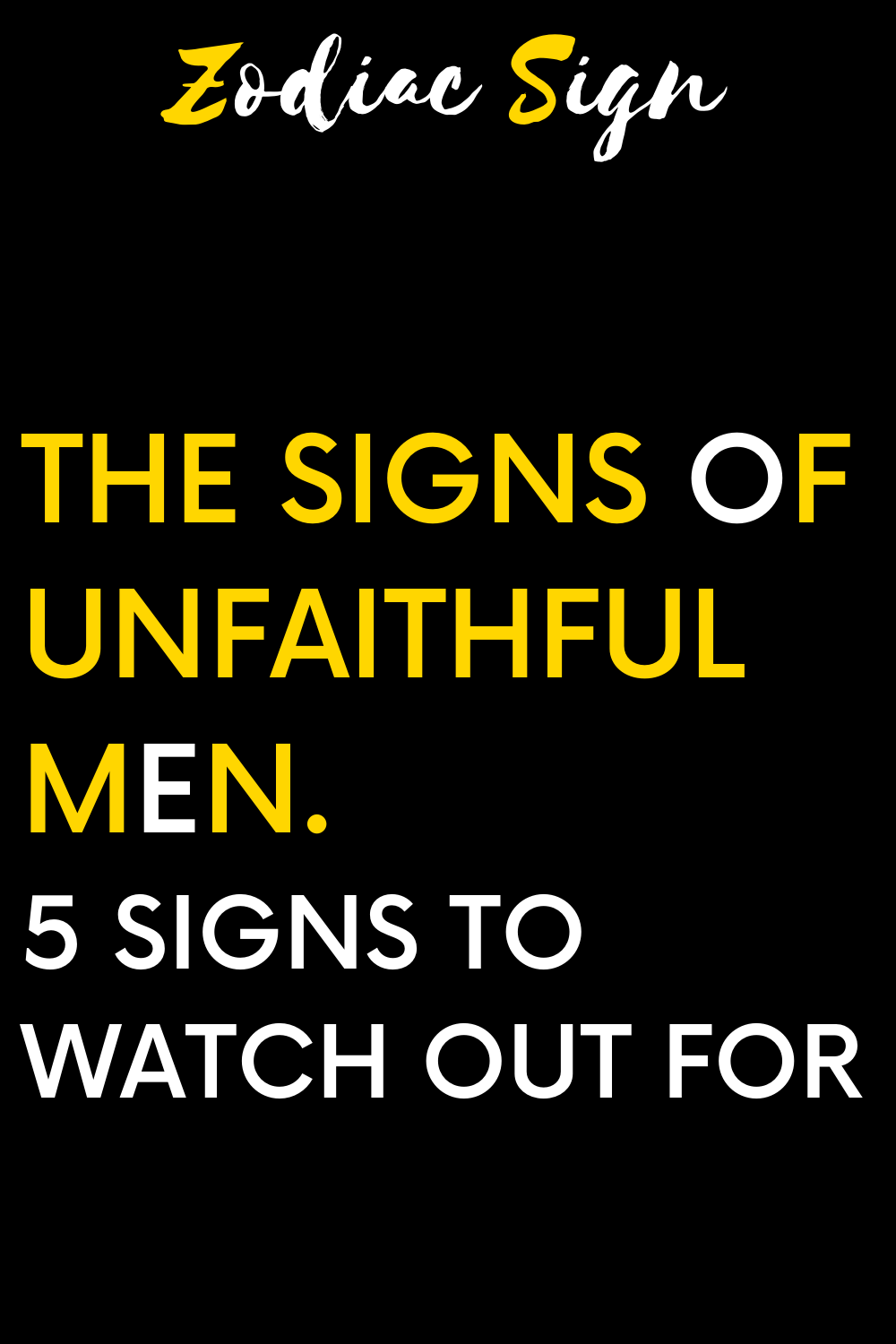 The signs of unfaithful men. 5 signs to watch out for
