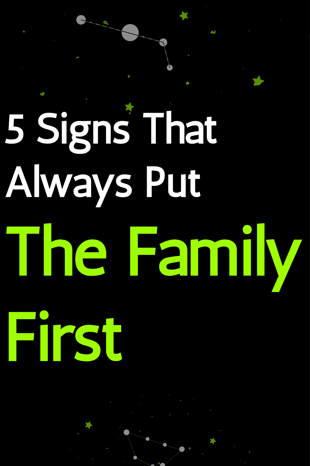 5 Signs That Always Put The Family First