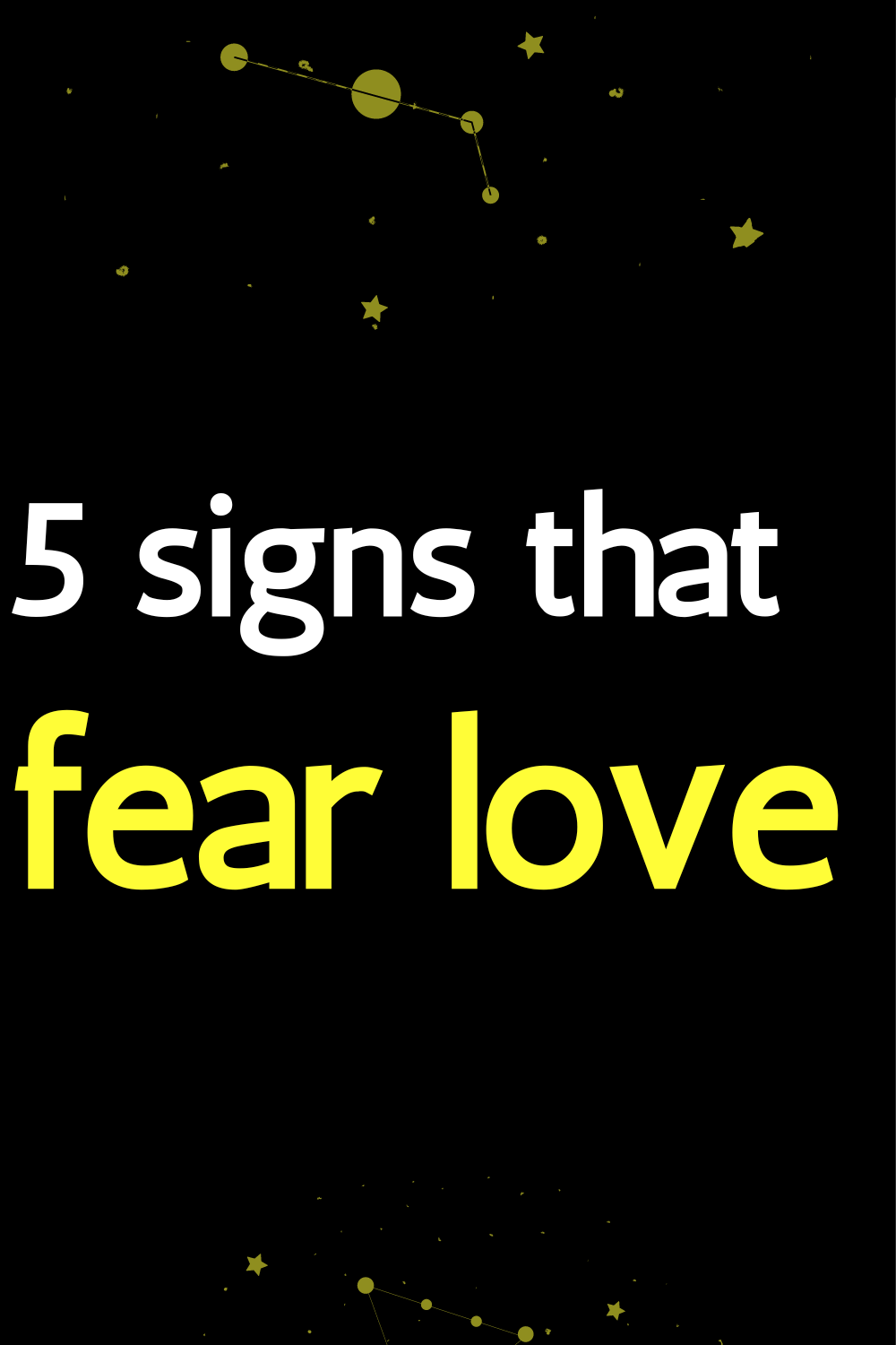 5 signs that fear love