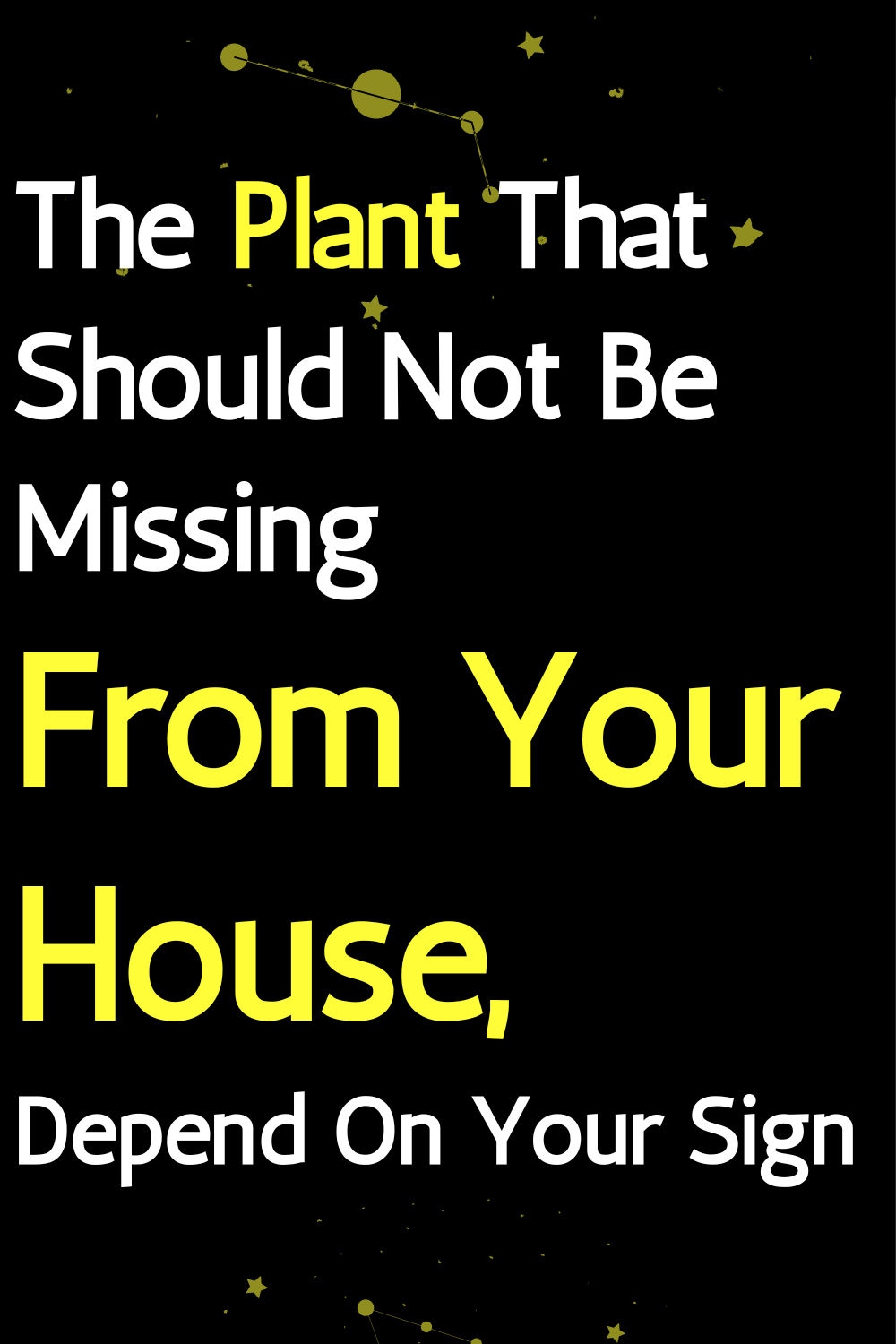 The Plant That Should Not Be Missing From Your House, Depend On Your Sign