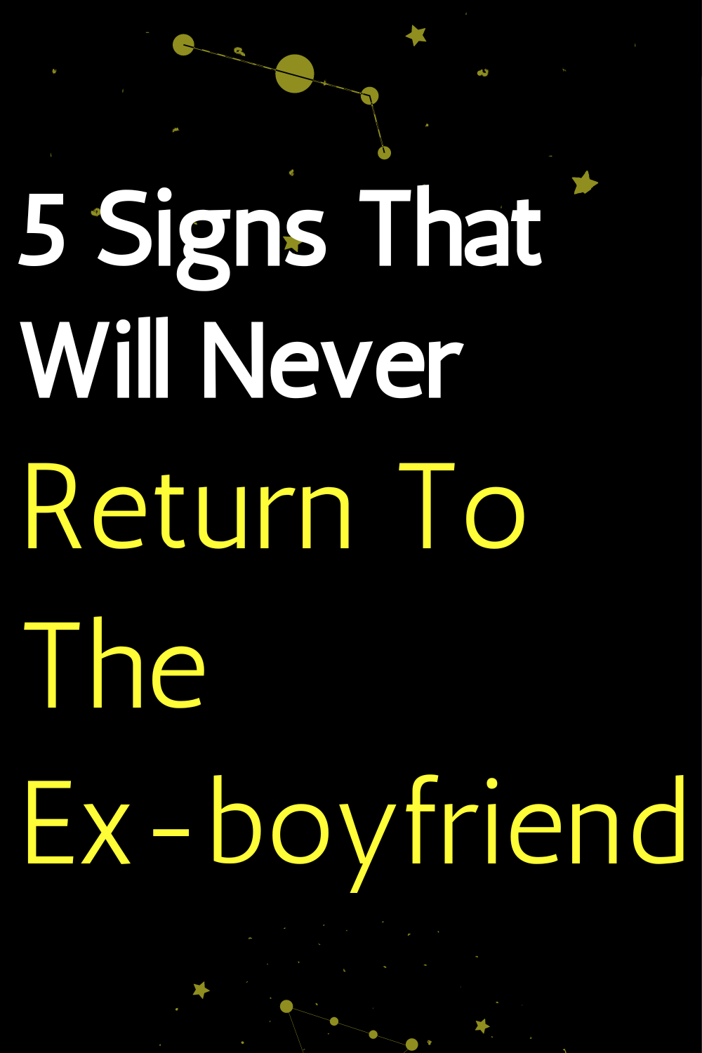5 Signs That Will Never Return To The Ex-boyfriend