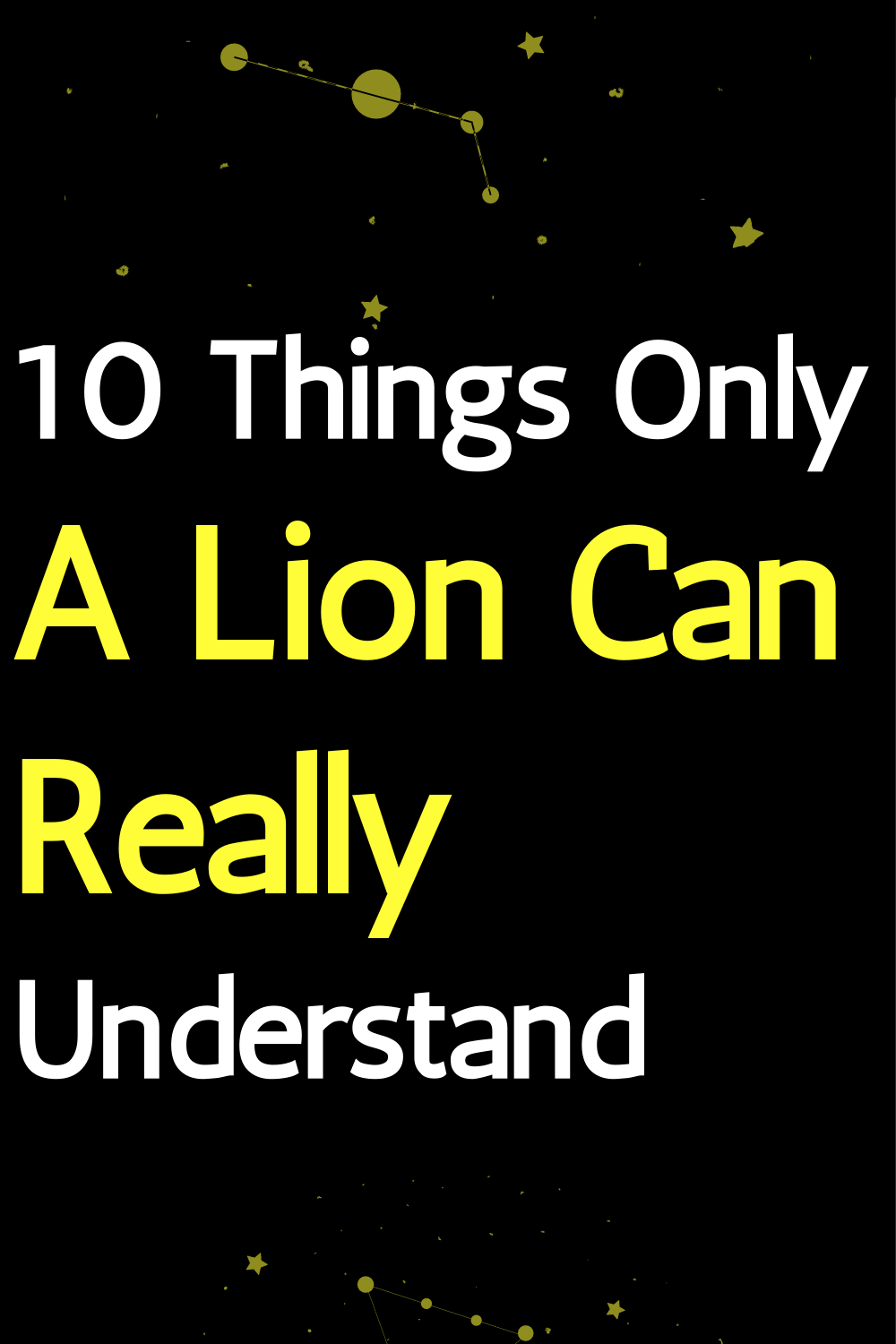 10 Things Only A Lion Can Really Understand