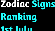 Today’s Zodiac Signs Ranking 1st July 2022