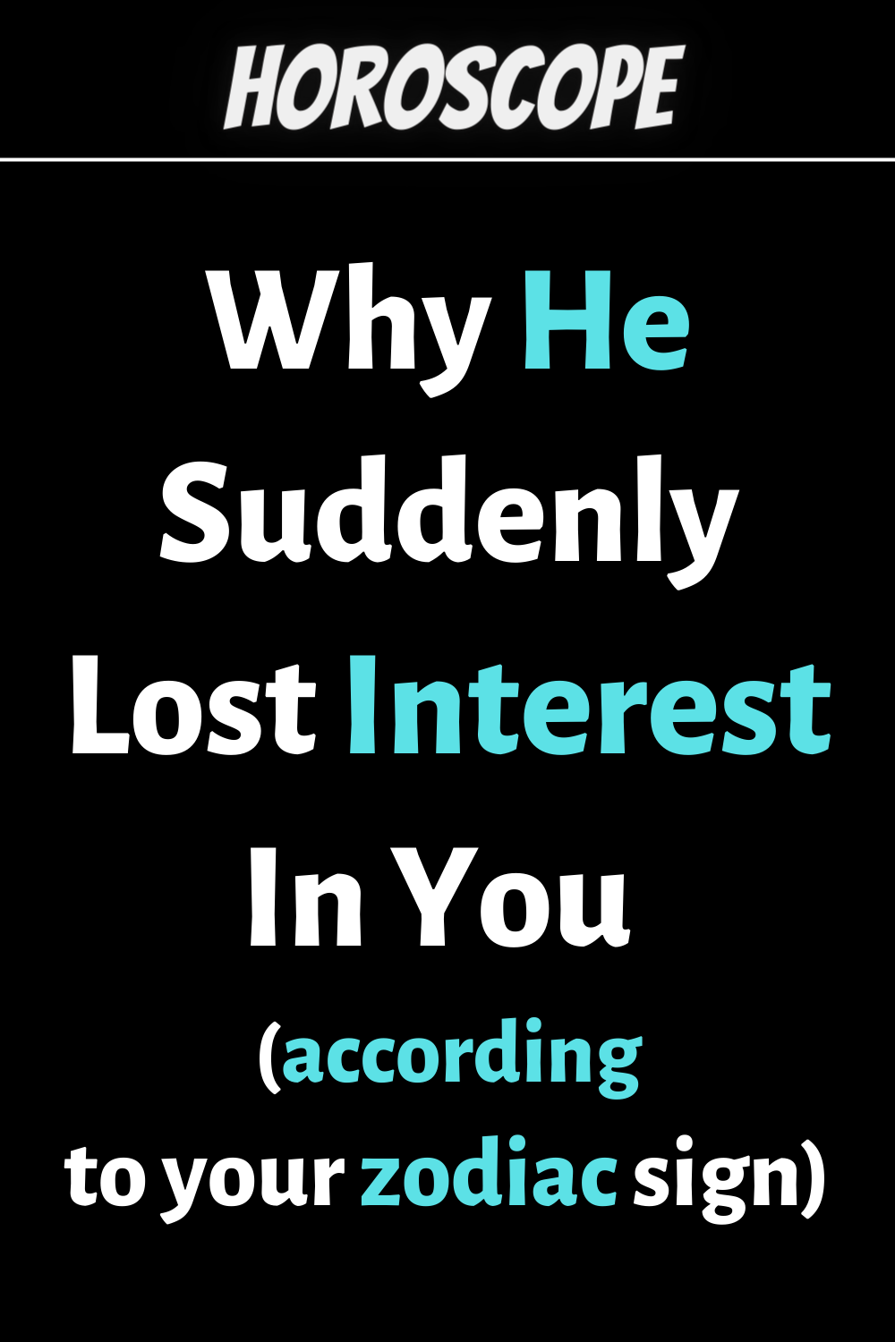 Why He Suddenly Lost Interest In You