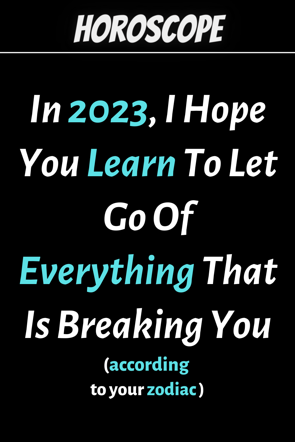 In 2023, I Hope You Learn To Let Go Of Everything That Is Breaking You