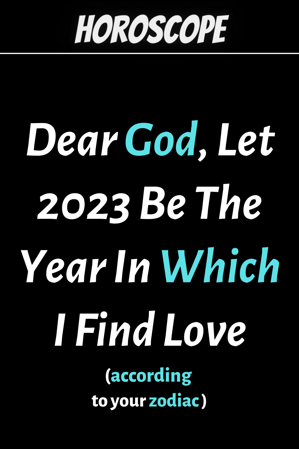 Dear God, Let 2023 Be The Year In Which I Find Love