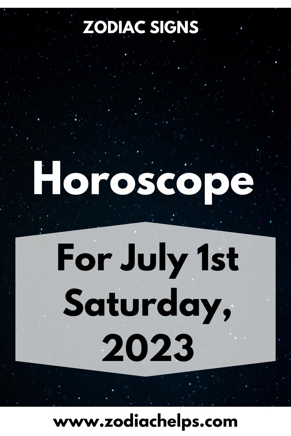 Horoscope for July 1st Saturday, 2023