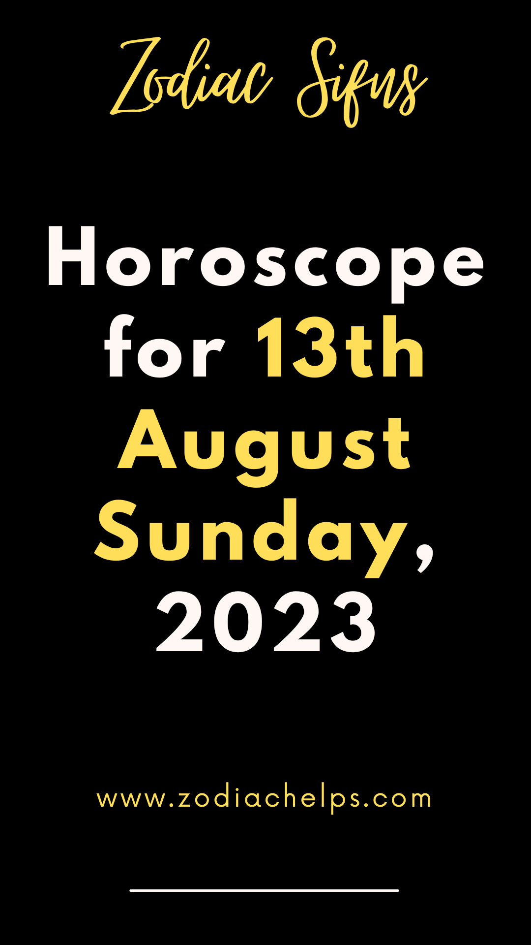 Horoscope for 13th August Sunday, 2023