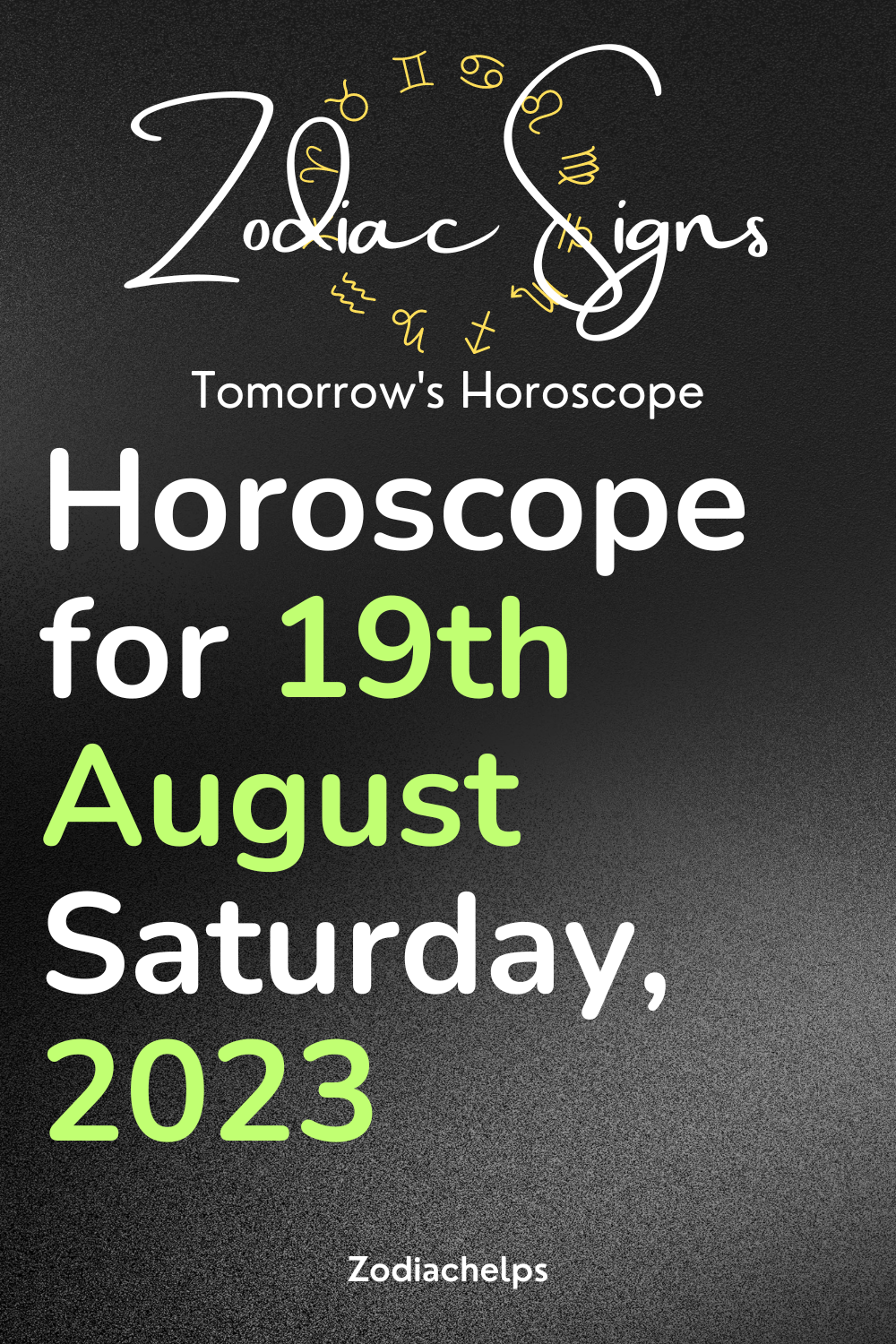 Horoscope for 19th August Saturday, 2023