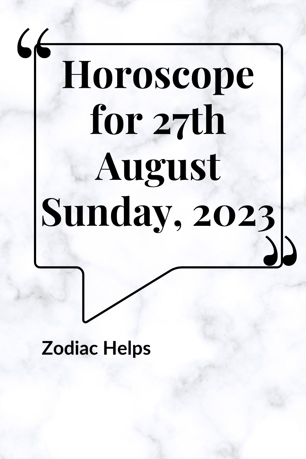 Horoscope for 27th August Sunday, 2023