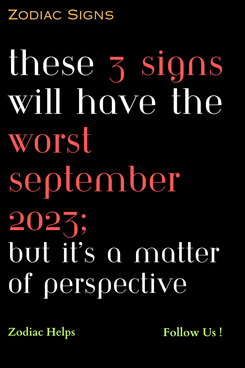 These 3 Signs Will Have The Worst September 2023, But It’s A Matter Of Perspective