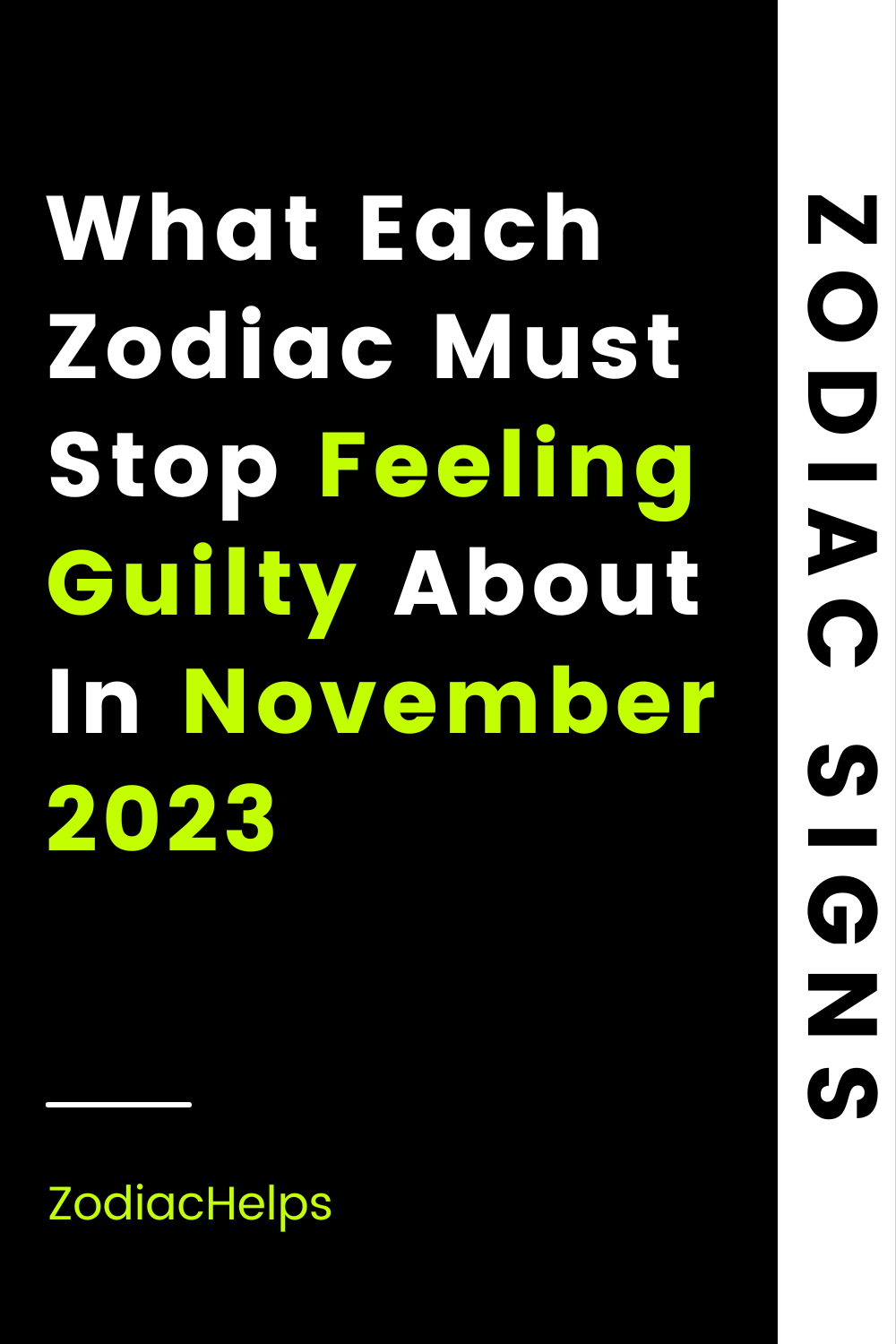 What Each Zodiac Must Stop Feeling Guilty About In November 2023