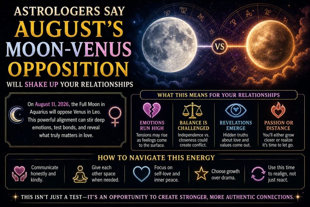 Astrologers Say August’s Moon-Venus Opposition Will Shake Up Your Relationships