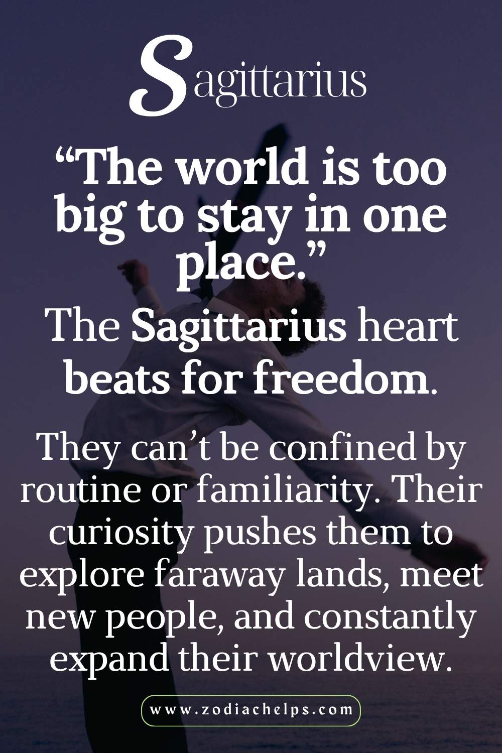 Sagittarius heart beats for freedom