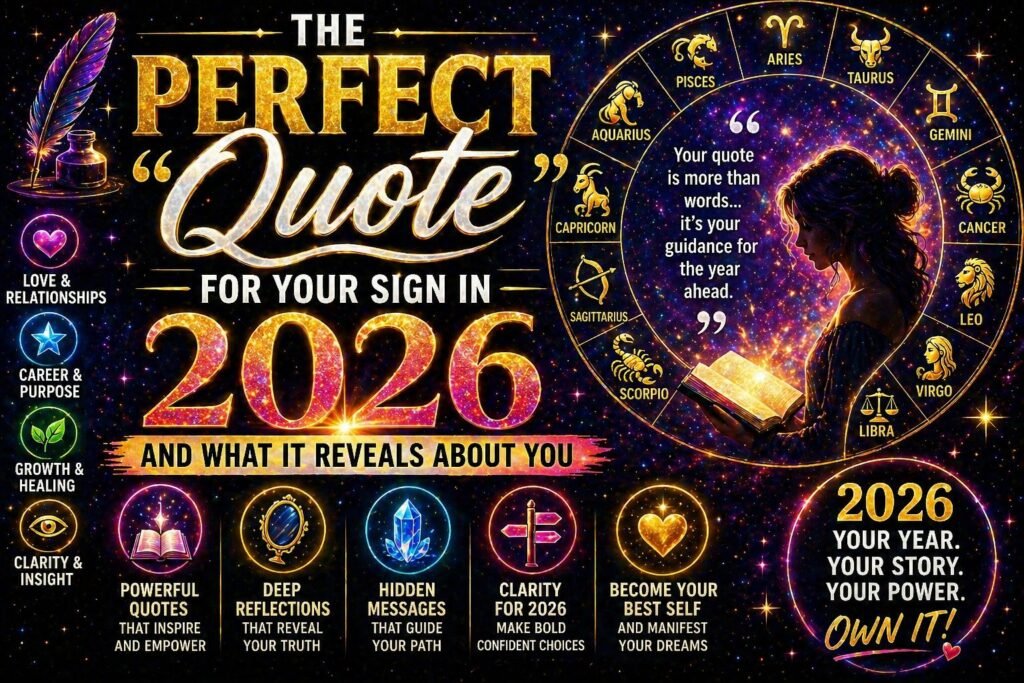 The Perfect Quote For Your Sign In 2026 And What It Reveals About You