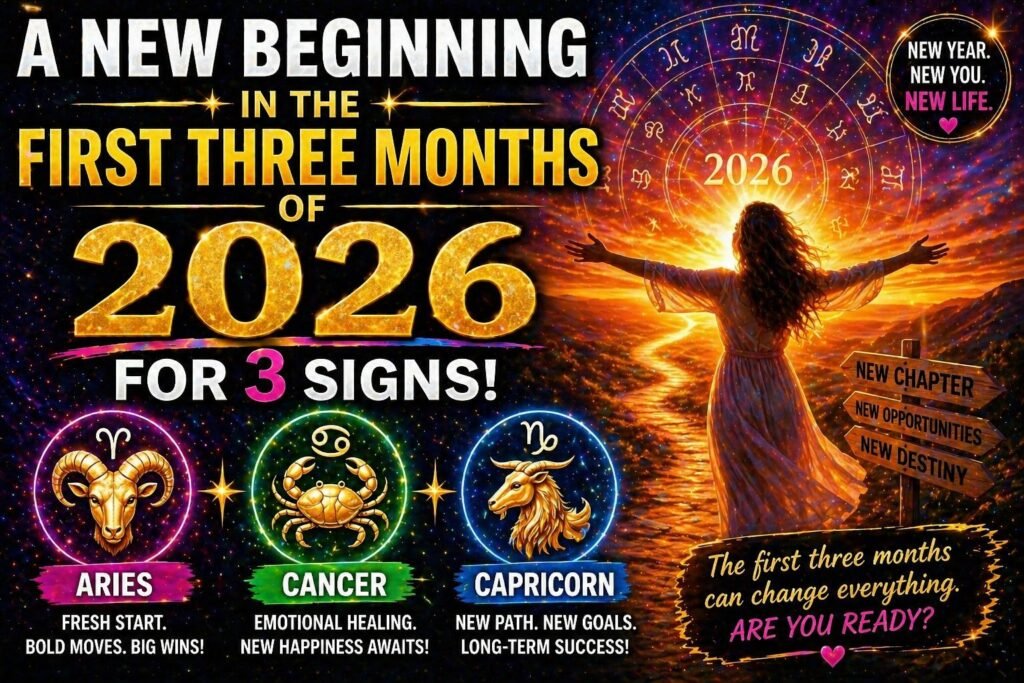 A New Beginning In The First Three Months Of 2026 For 3 Signs!