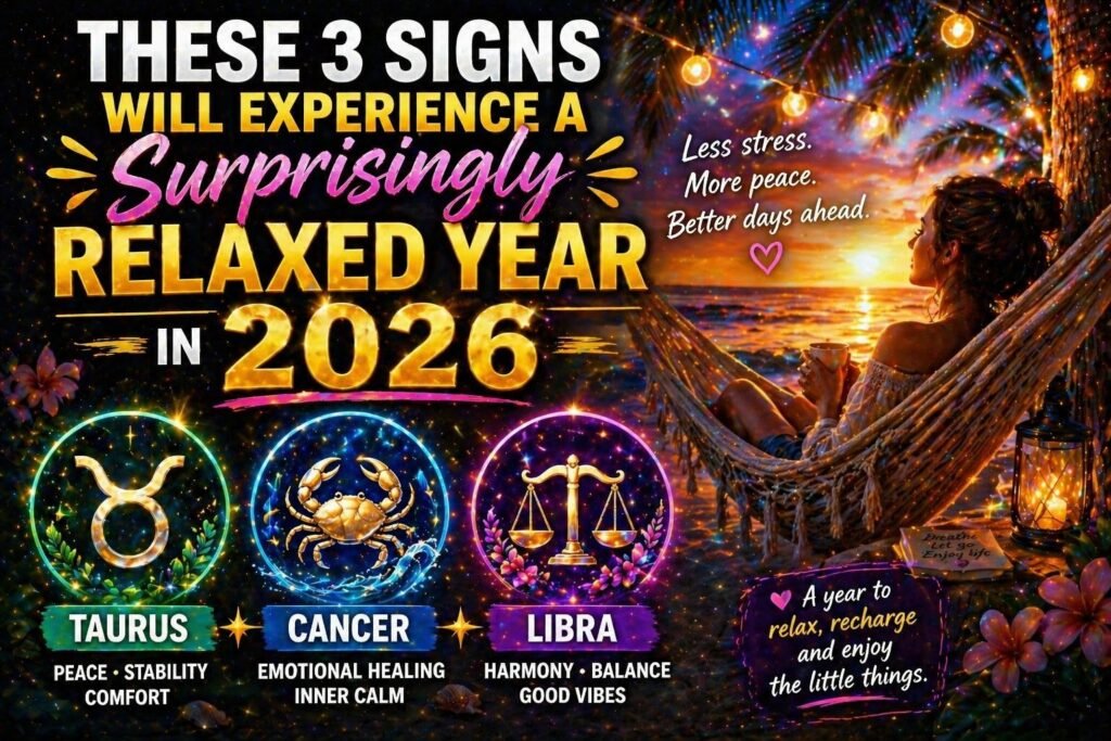 These 3 Signs Will Experience A Surprisingly Relaxed Year In 2026