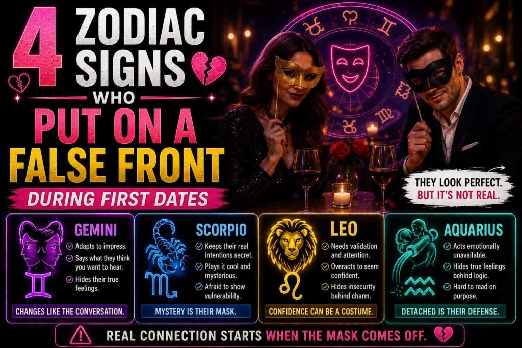 4 Zodiac Signs Who Put On A False Front During First Dates