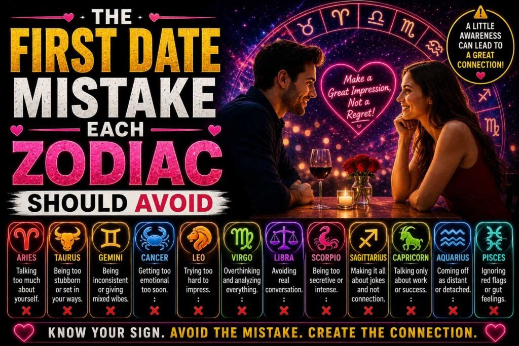 The First Date Mistake Each Zodiac Should Avoid