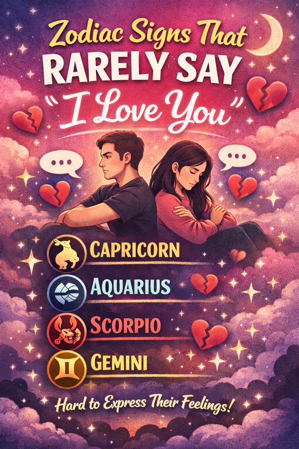Zodiac Signs That Rarely Say I Love You