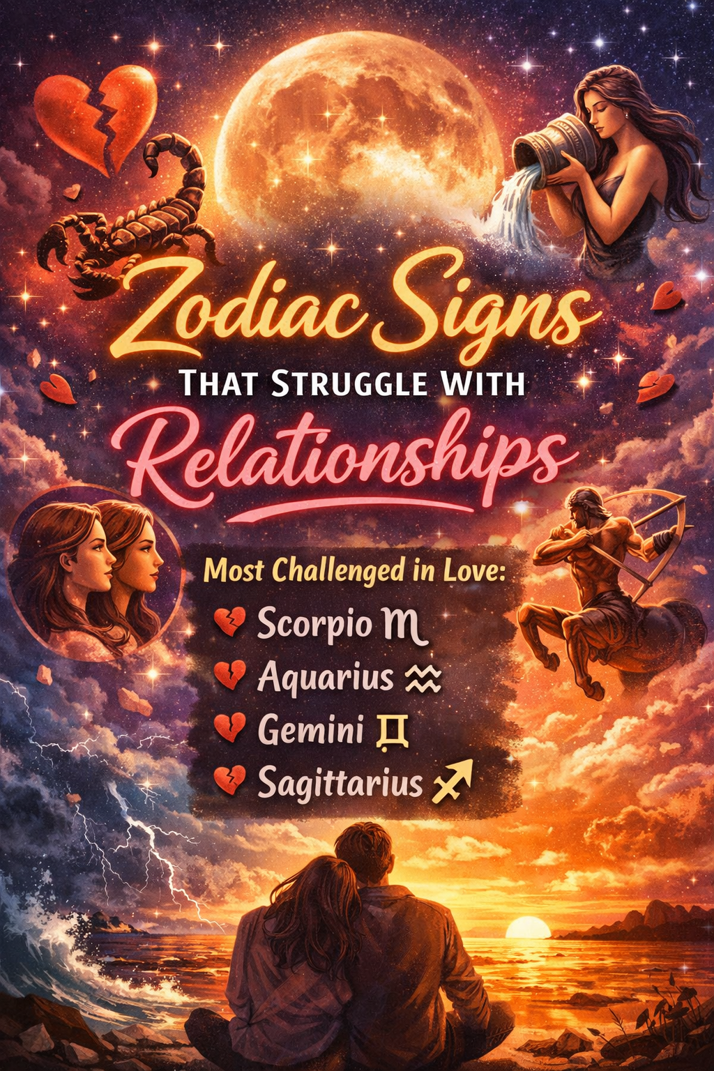 Zodiac Signs That Struggle With Relationships