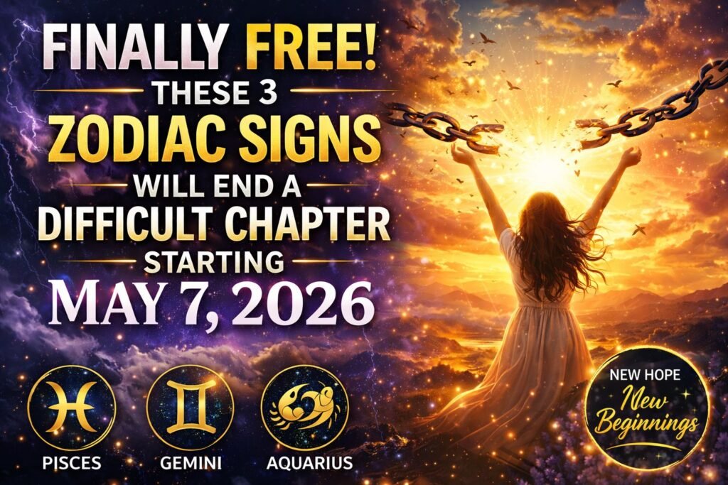 Finally Free! These 3 Zodiac Signs Will End a Difficult Chapter Starting May 7, 2026