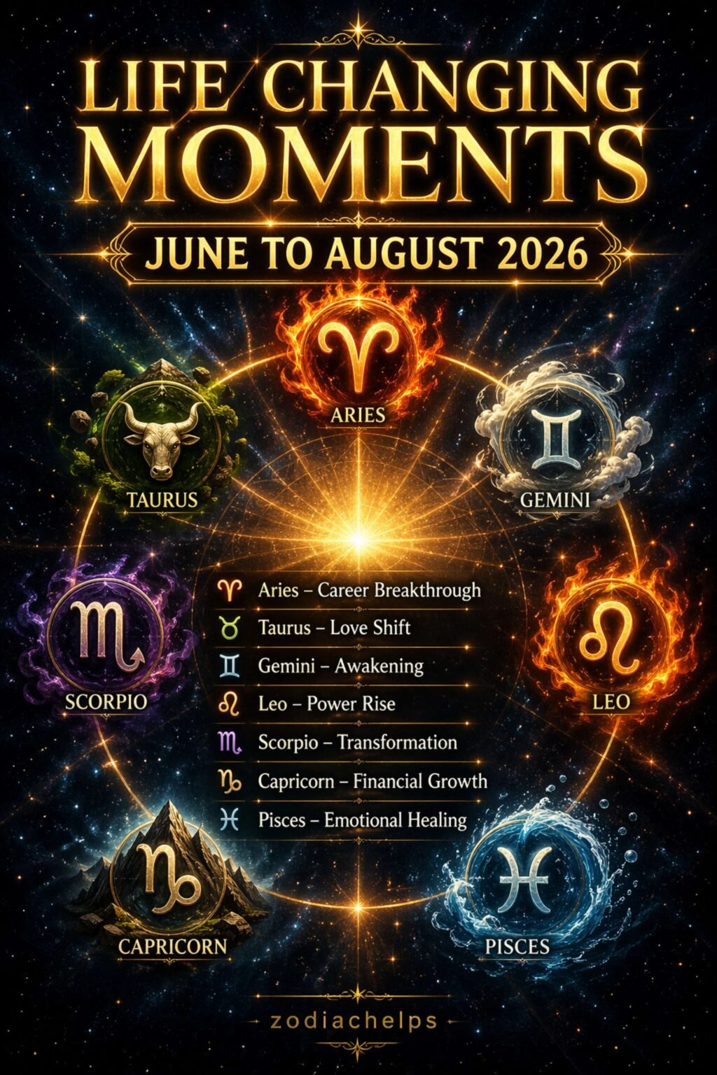 From June to August 2026 Life Changing Moments for These Zodiac Signs ...
