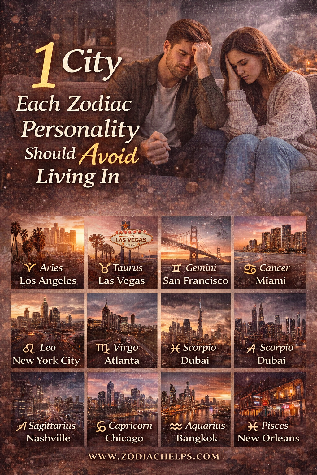 1 City Each Zodiac Personality Should Avoid Living In