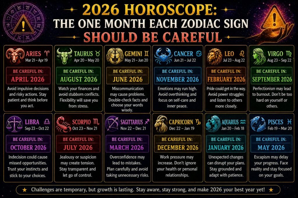 2026 Horoscope_ The One Month Each Zodiac Sign Should Be Careful