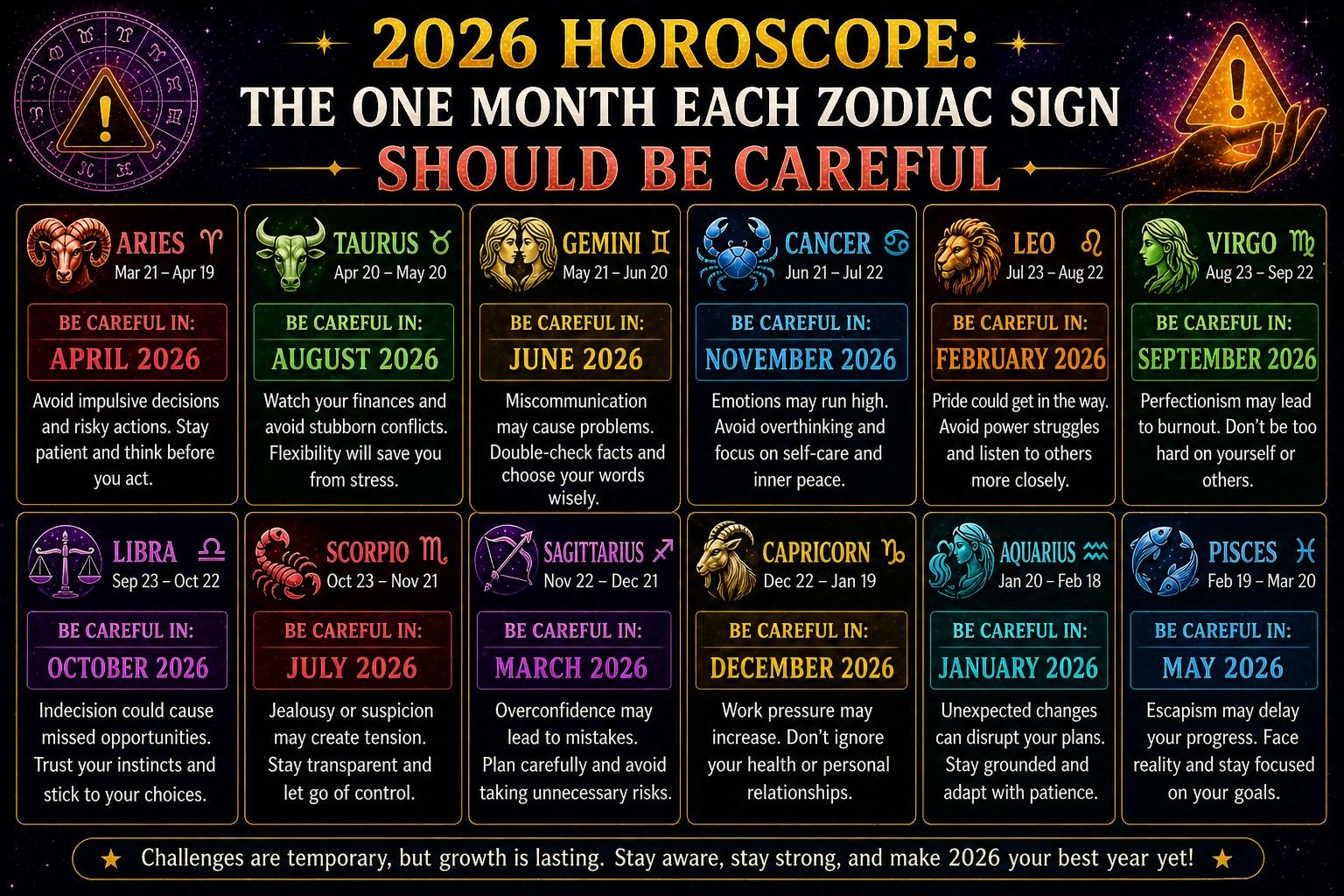 2026 Horoscope_ The One Month Each Zodiac Sign Should Be Careful