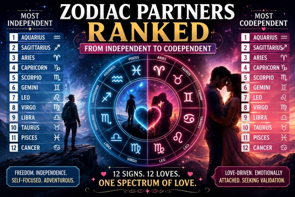 Zodiac Partners Ranked From Independent To Codependent