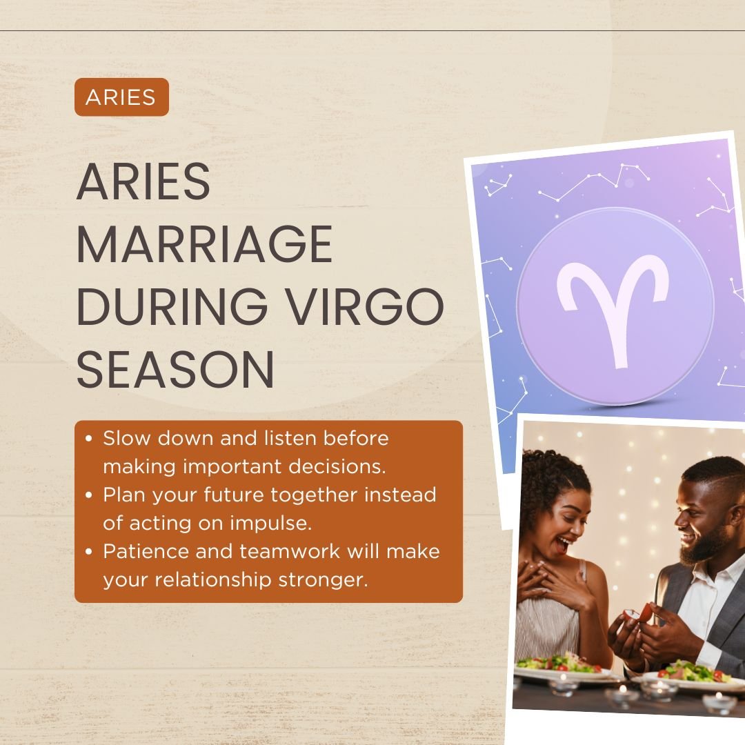 Aries And Marriage During Virgo Season