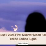 August 6 2026 First Quarter Moon Favors These Zodiac Signs