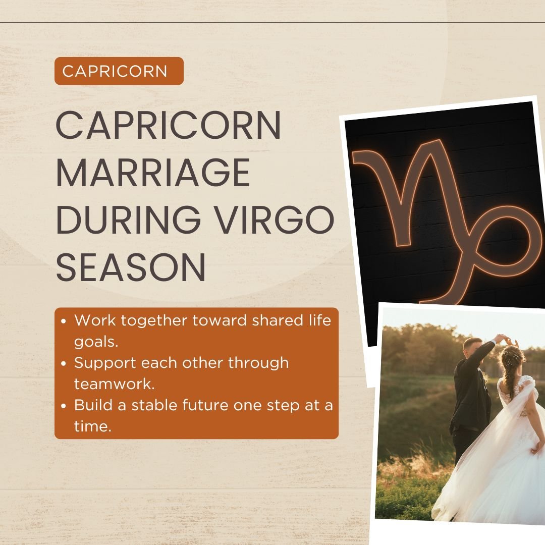 Capricorn And Marriage During Virgo Season