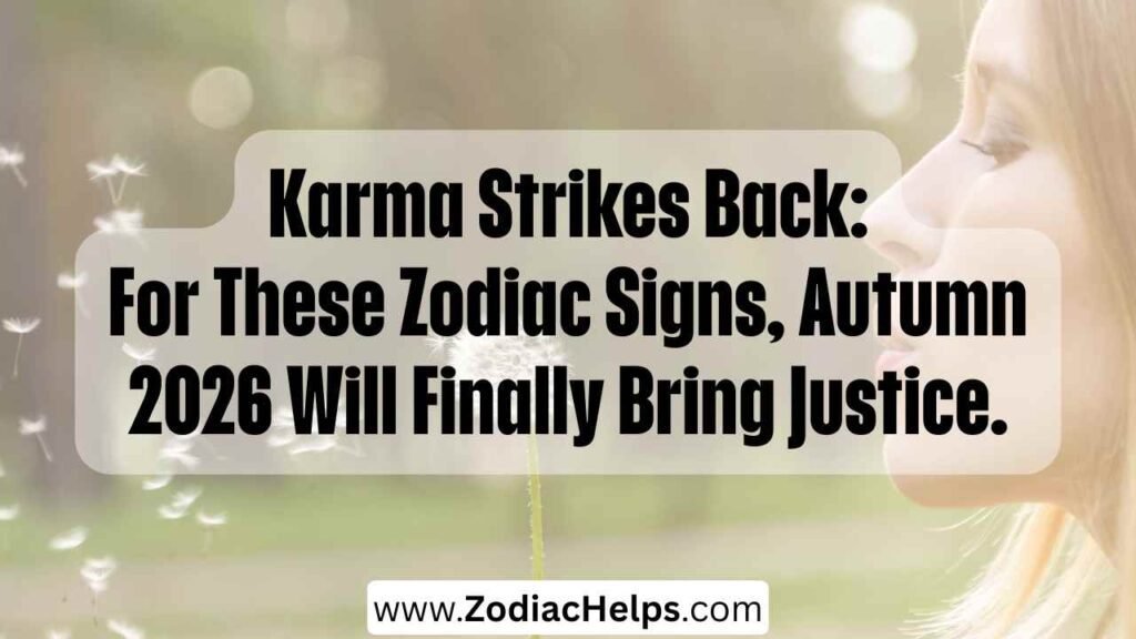 Karma Strikes Back: For These Zodiac Signs, Autumn 2026 Will Finally Bring Justice.