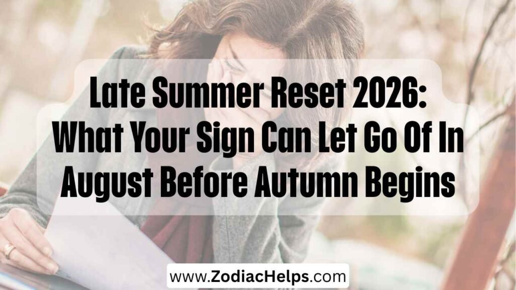 Late Summer Reset 2026: What Your Sign Can Let Go Of In August Before Autumn Begins
