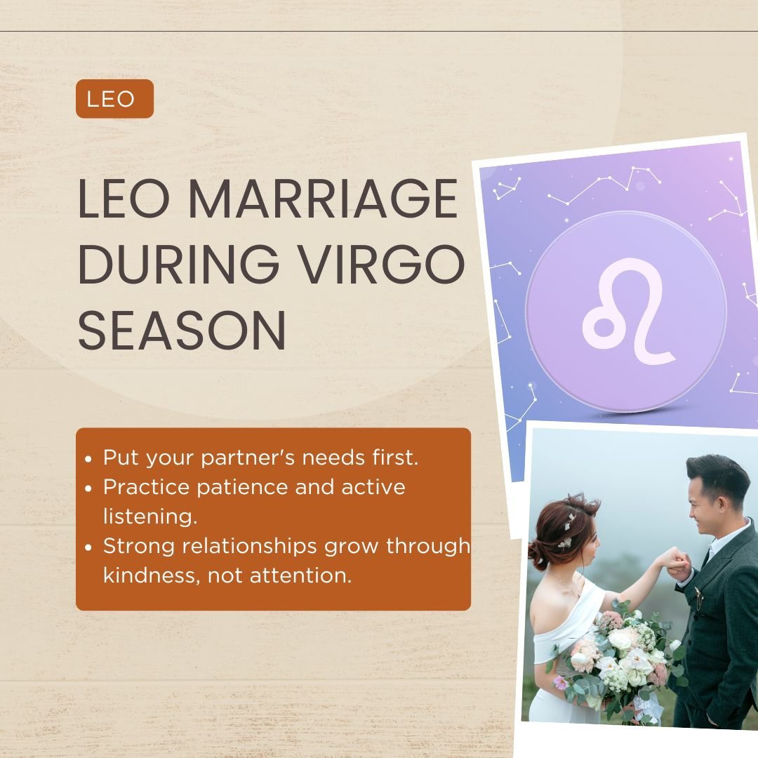 Leo And Marriage During Virgo Season