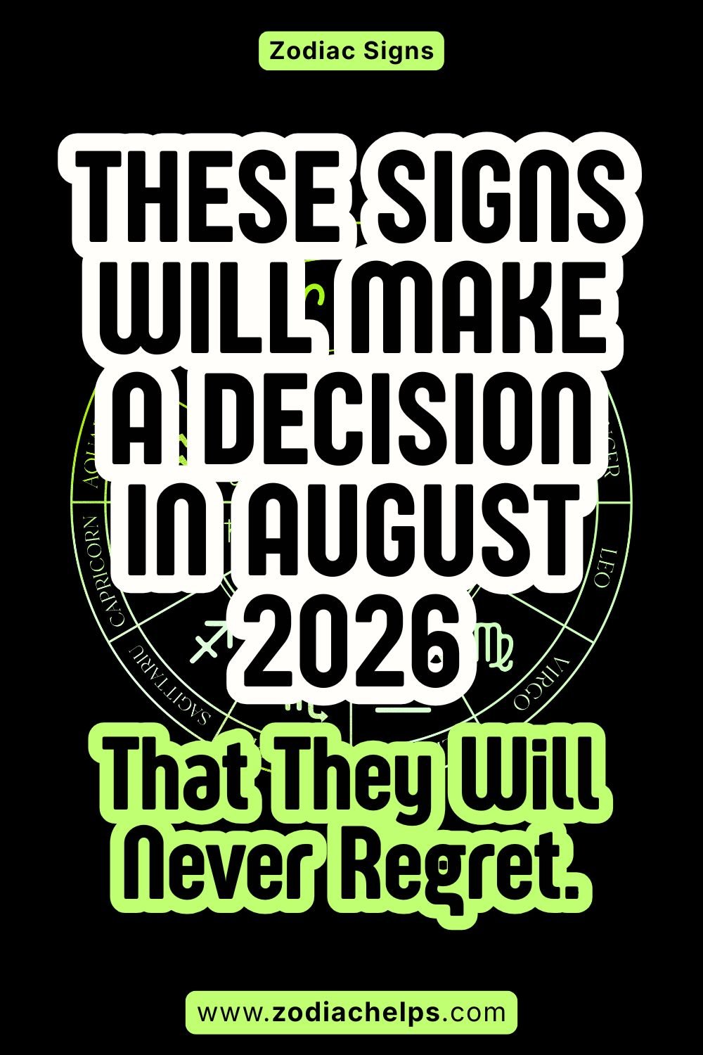 These Signs Will Make A Decision In August 2026 That They Will Never Regret.