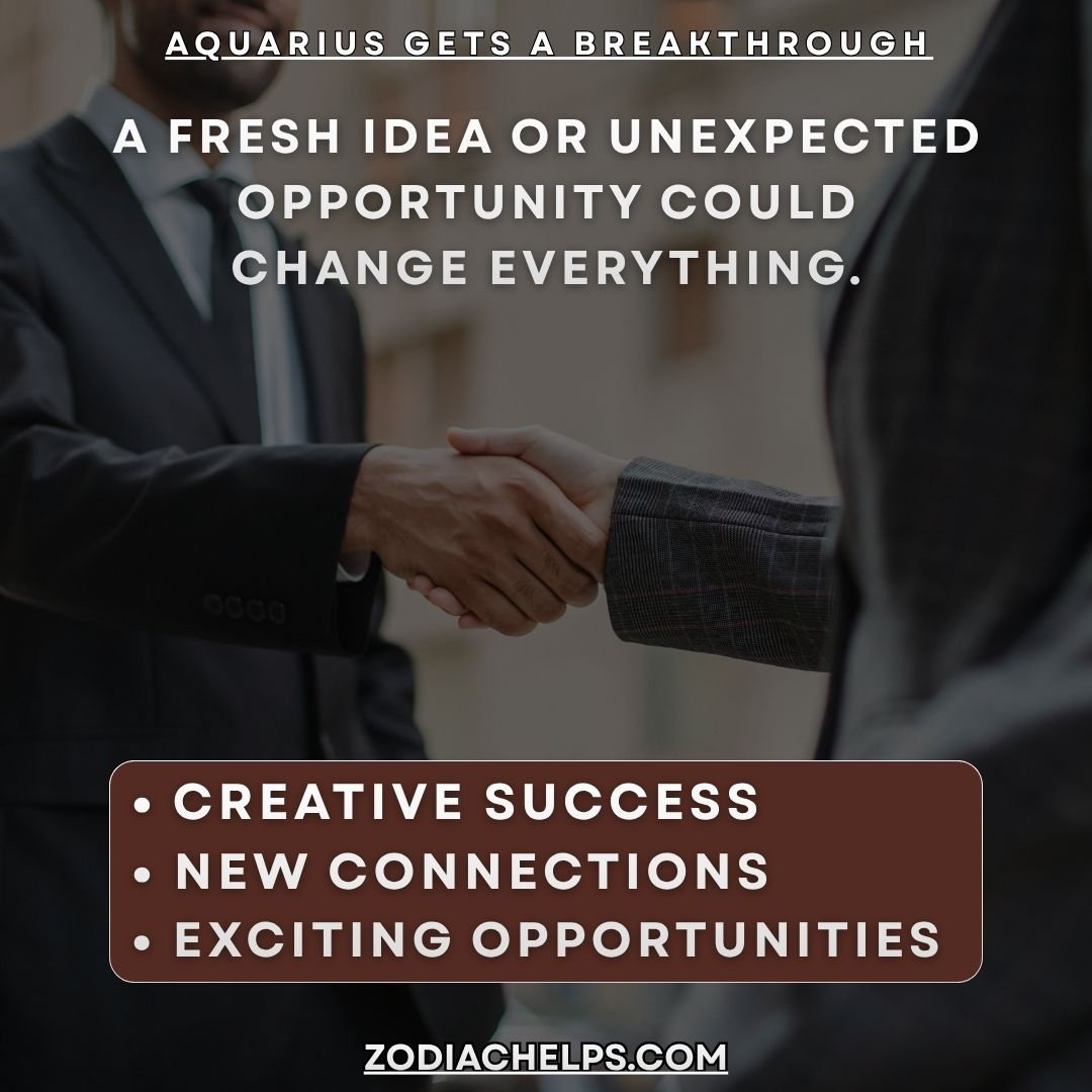 Aquarius Gets a Fresh and Exciting Breakthrough