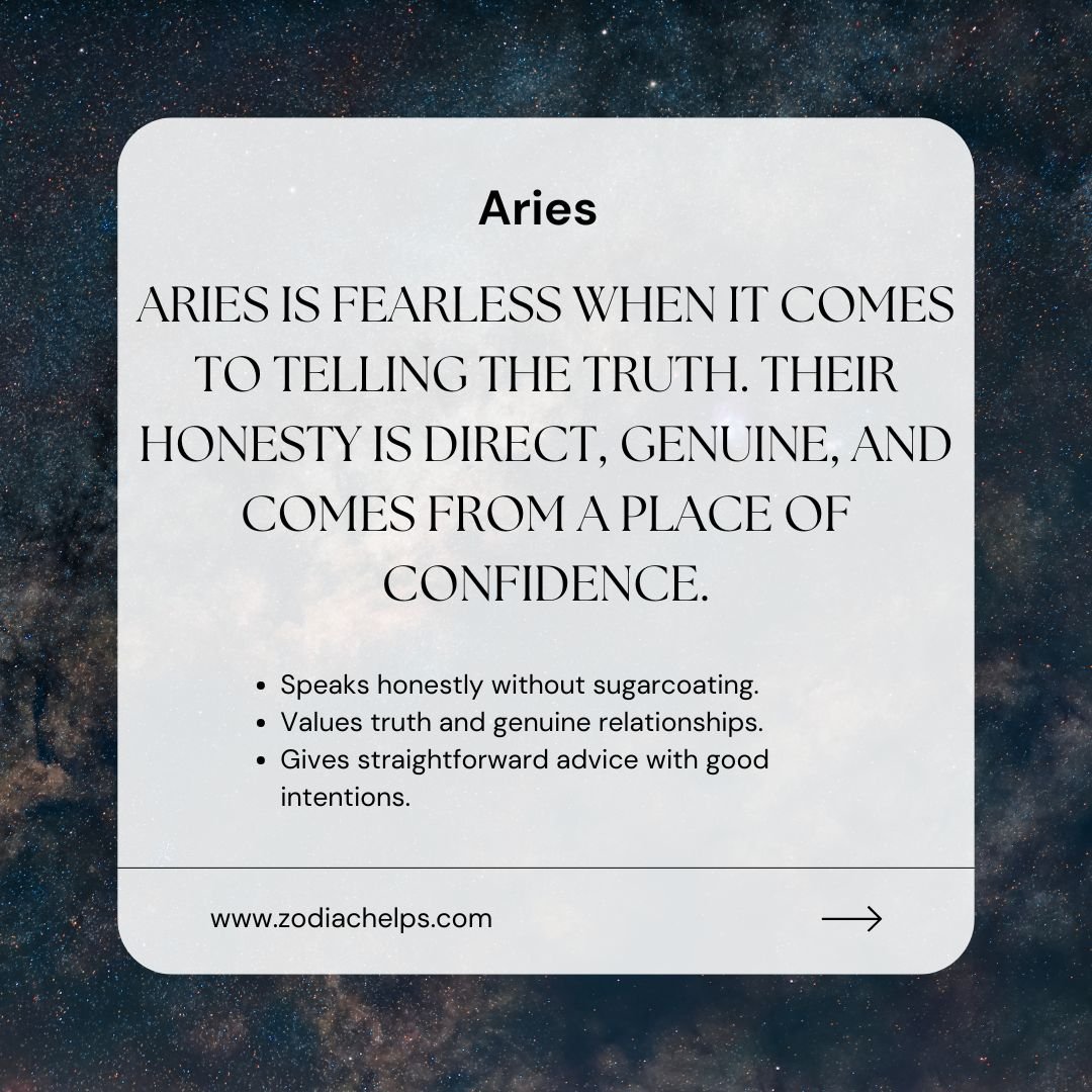 Aries The Bold Truth Teller