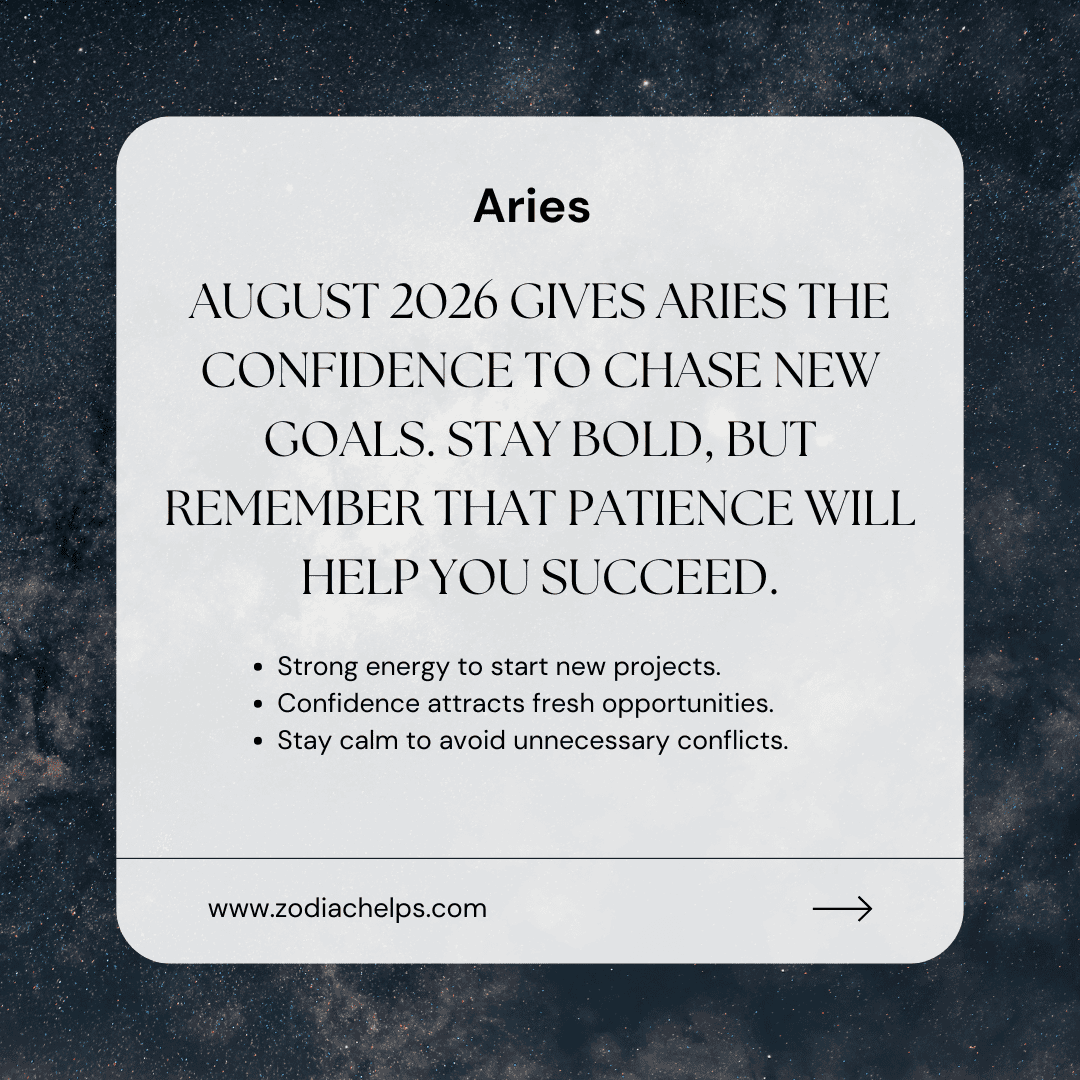 Aries Personality in August 2026