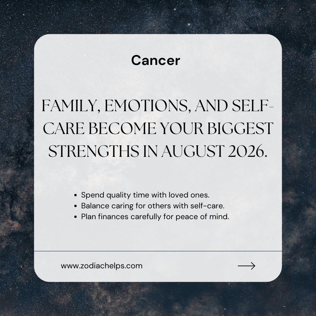 Cancer Personality in August 2026
