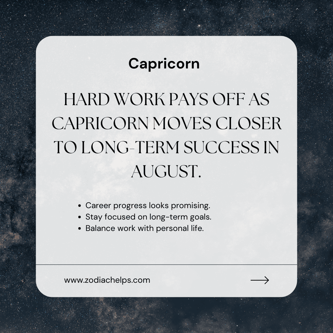 Capricorn Personality in August 2026