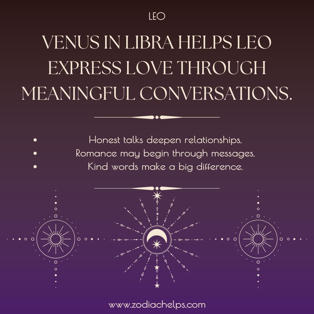 Leo and Venus in Libra