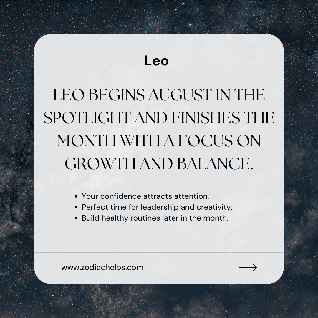 Leo Personality in August 2026