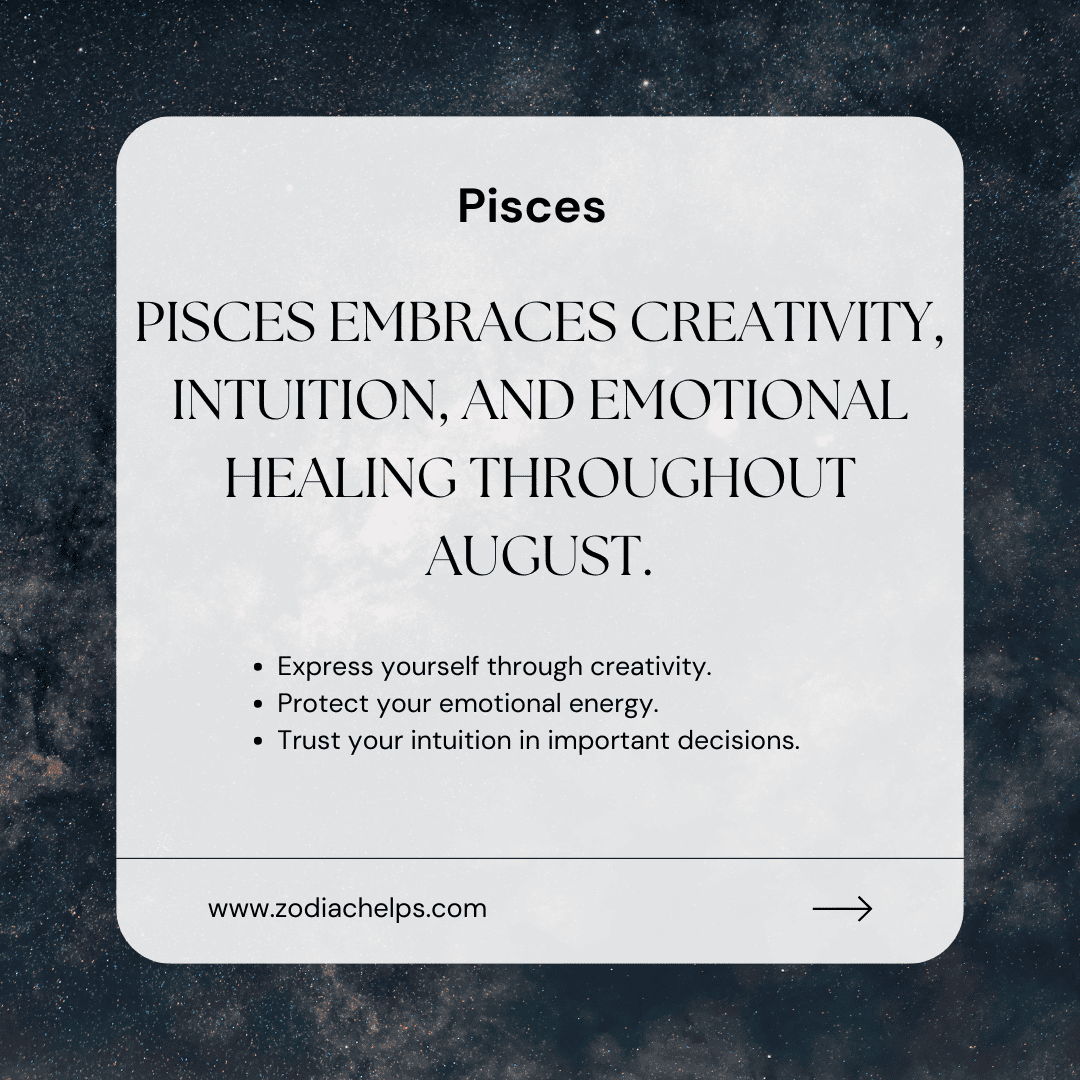 Pisces Personality in August 2026