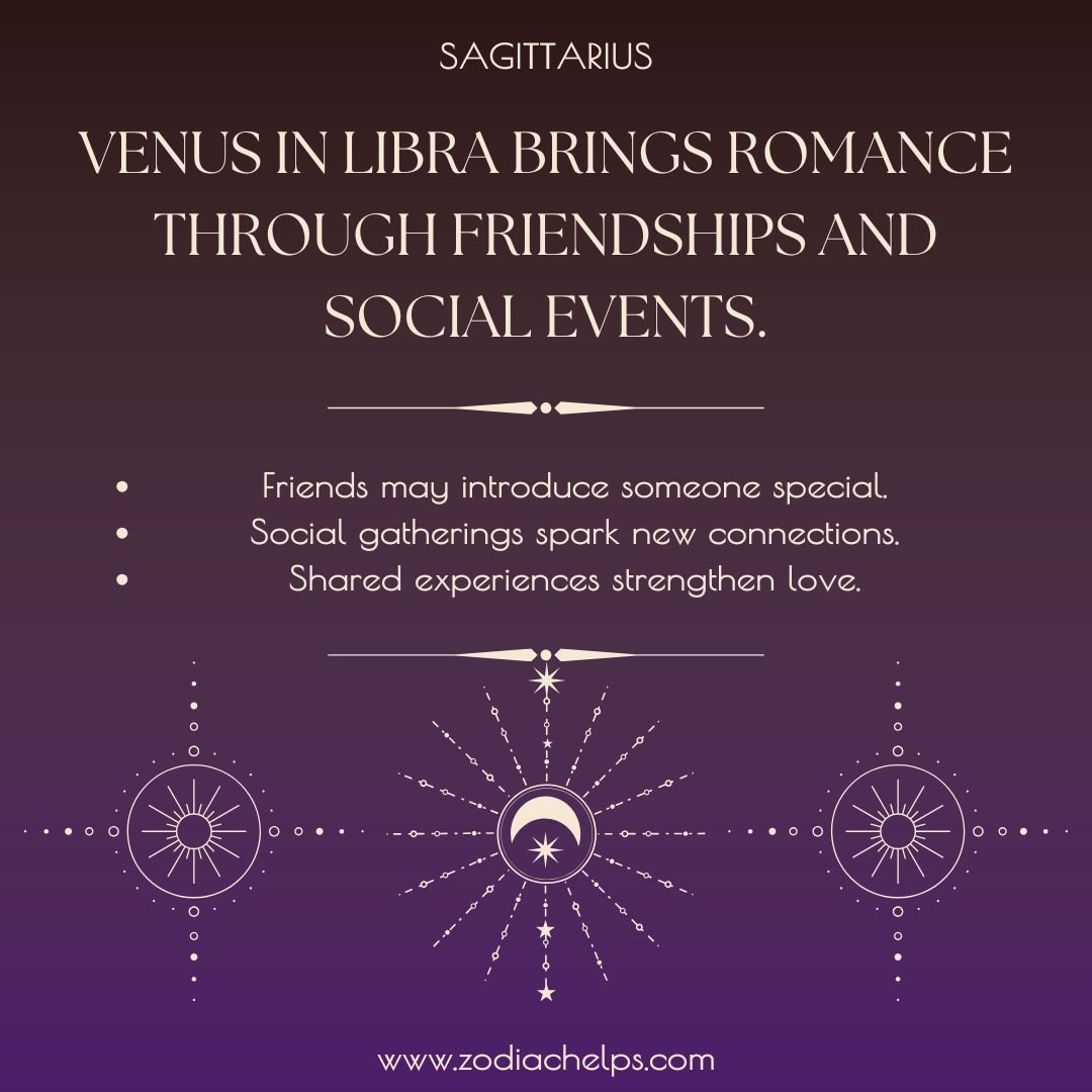 Sagittarius and Venus in Libra